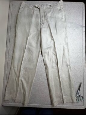 Mojito Collection Men’s White 100% Linen Resort Pants 40x34 🌞